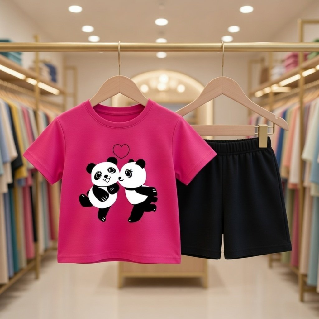 Ultra-Soft 100% Pure Cotton Kids T-Shirt Set – Breathable & Cozy for Everyday Play