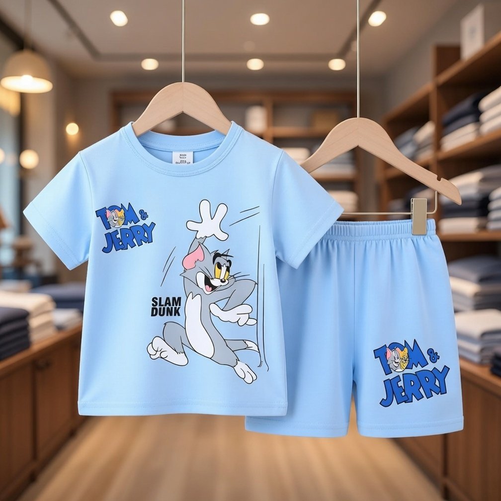 Ultra-Soft 100% Pure Cotton Kids T-Shirt Set – Breathable & Cozy for Everyday Play