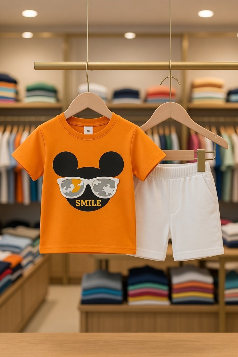 Ultra-Soft 100% Pure Cotton Kids T-Shirt Set – Breathable & Cozy for Everyday Play