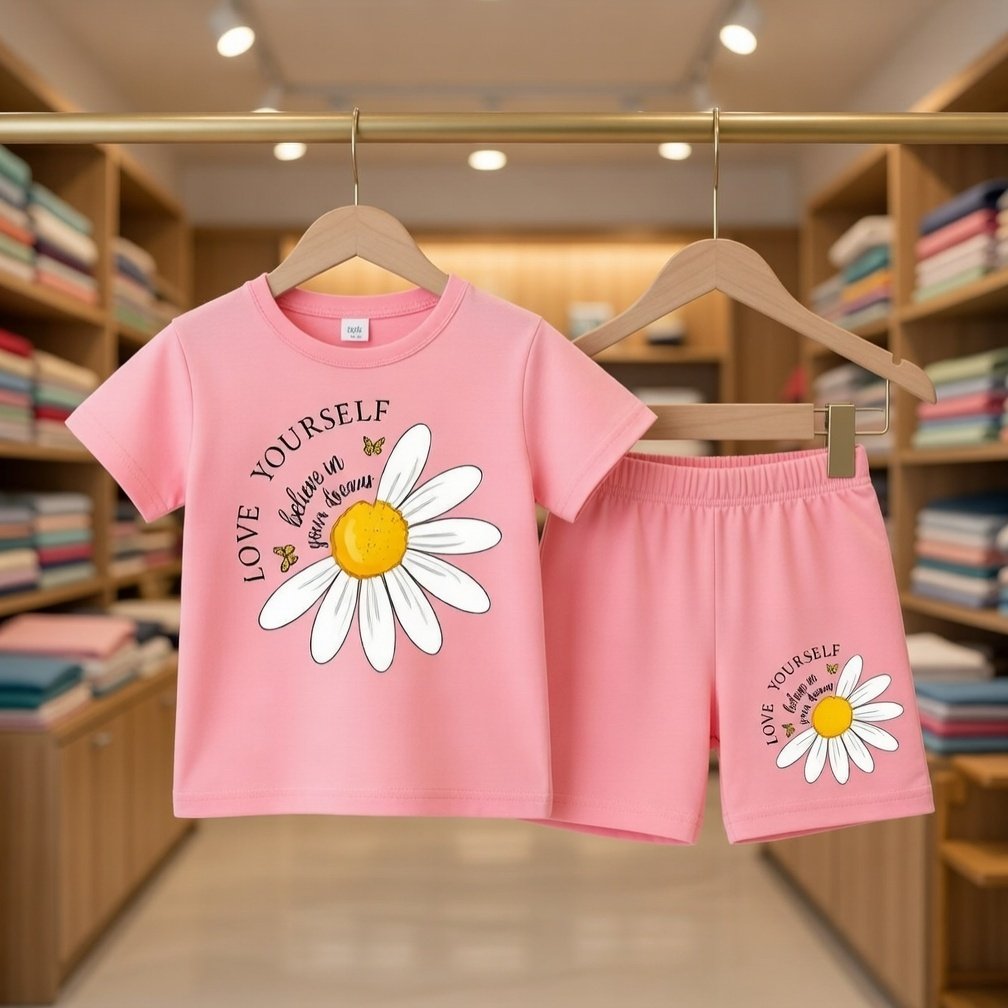 Ultra-Soft 100% Pure Cotton Kids T-Shirt Set – Breathable & Cozy for Everyday Play