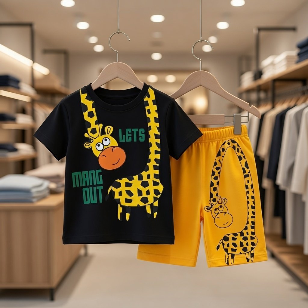 Ultra-Soft 100% Pure Cotton Kids T-Shirt Set – Breathable & Cozy for Everyday Play