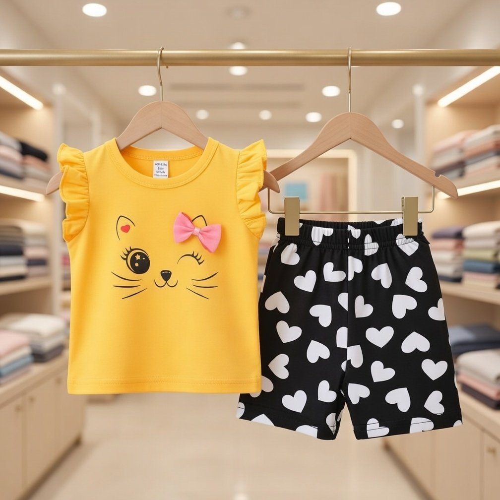 Ultra-Soft 100% Pure Cotton Kids T-Shirt Set – Breathable & Cozy for Everyday Play