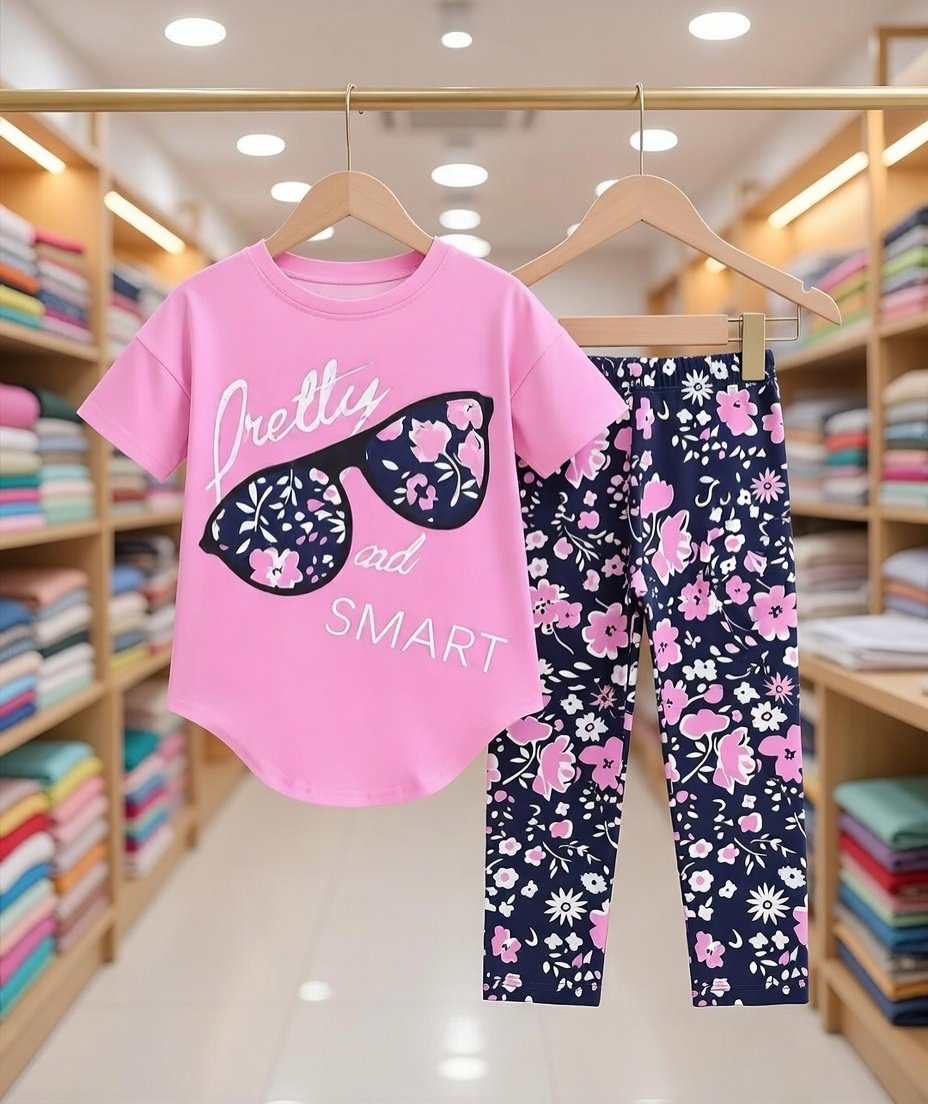 Ultra-Soft 100% Pure Cotton Kids T-Shirt Set – Breathable & Cozy for Everyday Play