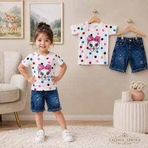 💫 Stylish Jeans Pant With Matching T-Shirt ❤️